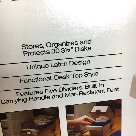 Media Mate 3 1/2" Floppy Disk Storage Box Case Holder NWT NOS - Picture 8 of 13